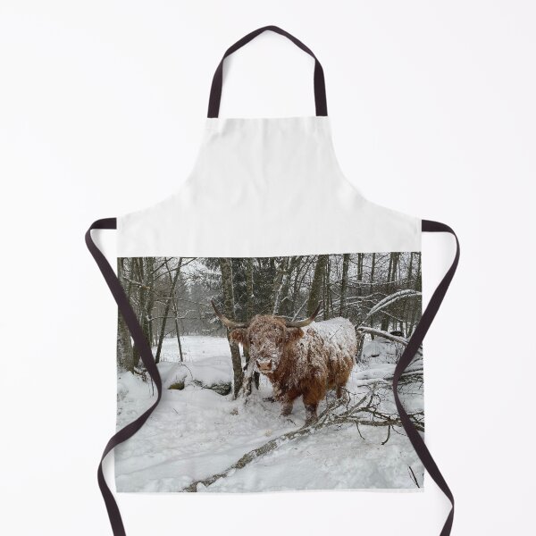Item preview, Scottish Highland Cattle Cow in snow 3090 designed and sold by SaarelaHighland.