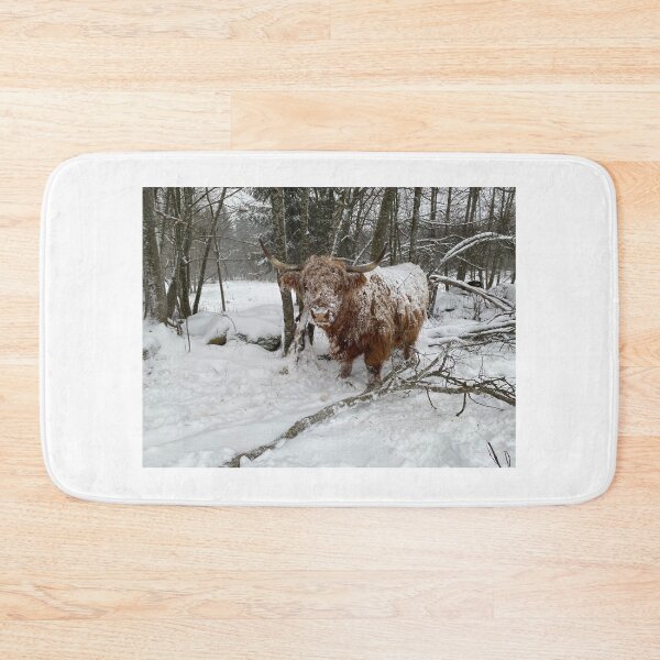 Item preview, Scottish Highland Cattle Cow in snow 3090 designed and sold by SaarelaHighland.