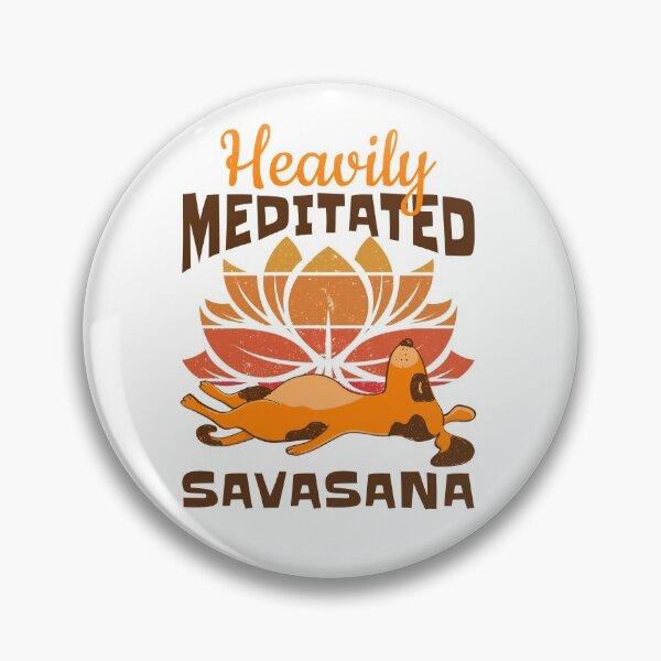 Item preview, Heavily Meditated Savasana Dog, Funny Meditation designed and sold by Maria Garcia.