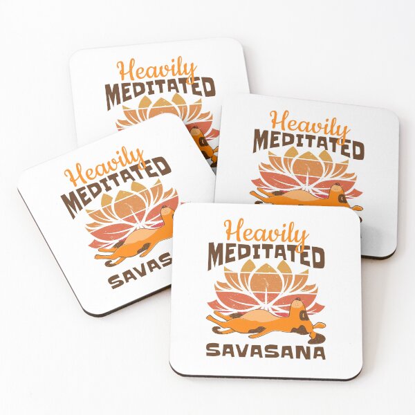 Item preview, Heavily Meditated Savasana Dog, Funny Meditation designed and sold by Maria Garcia.