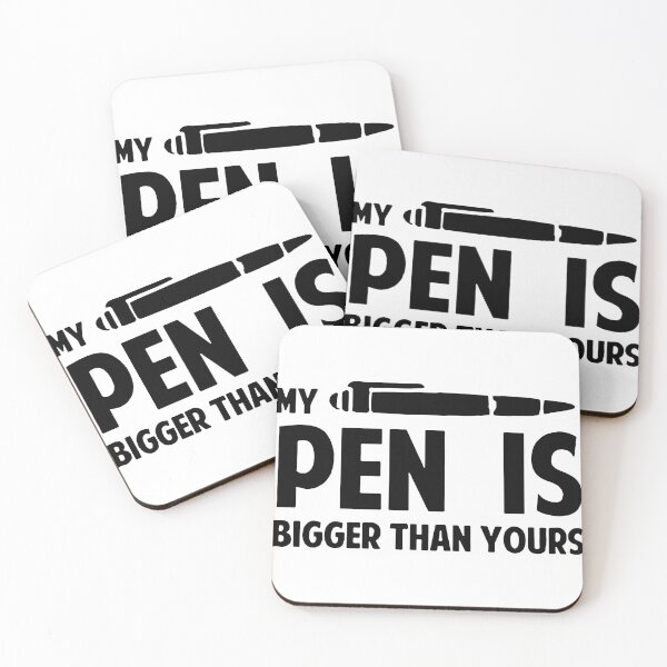 Item preview, My Pen is bigger than Yours Idea Gift Premium Apparel Funny Holiday Xmas designed and sold by DesignByHeartUK.