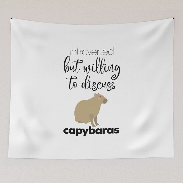 Item preview, Introverted But Willing To Discuss Capybaras Funny designed and sold by DesignoresLTD.