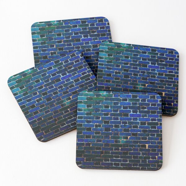 Item preview, Brick Wall Blue Turquoise Teal designed and sold by 2sweetsDesign.