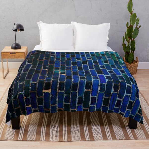 Item preview, Brick Wall Blue Turquoise Teal designed and sold by 2sweetsDesign.