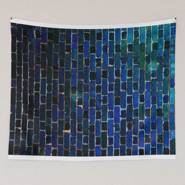 Item preview, Brick Wall Blue Turquoise Teal designed and sold by 2sweetsDesign.
