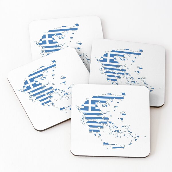 Item preview, The flag of Greece on her map designed and sold by portokalis.