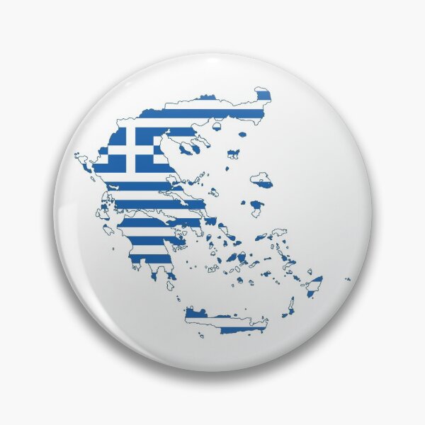 Item preview, The flag of Greece on her map designed and sold by portokalis.