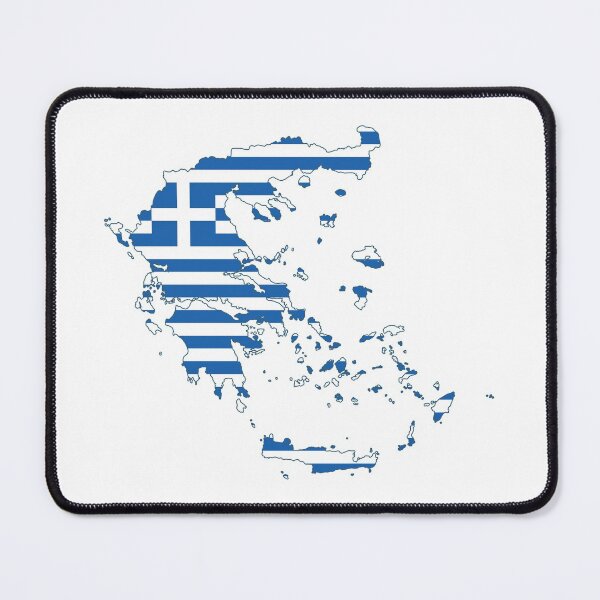 Item preview, The flag of Greece on her map designed and sold by portokalis.