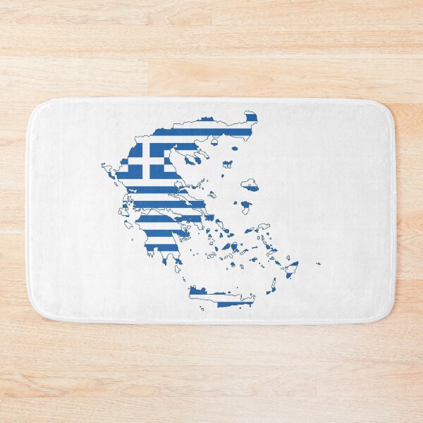 Item preview, The flag of Greece on her map designed and sold by portokalis.