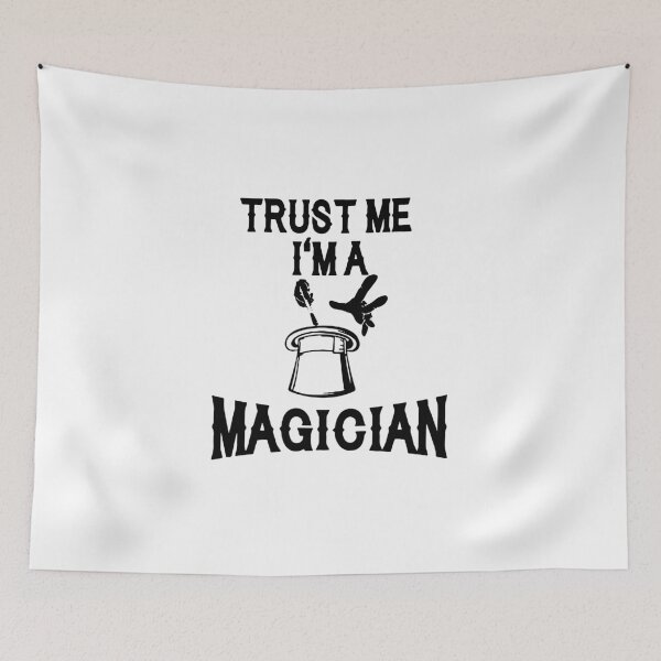 Item preview, Trust me i am a magician love magic witches witch Black Cat With Knife Gift Premium Art Apparel Essential Funny Cat Halloween designed and sold by DesignByHeartUK.
