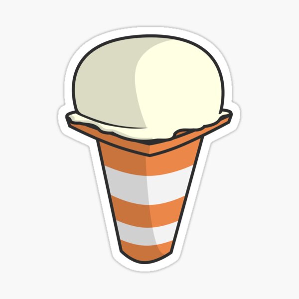 Item preview, Ice Cream In a Traffic Cone Cartoon designed and sold by TitanWear.