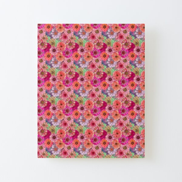 Floral Sketch No. 5, Flower Garden Super Mix Canvas Mounted Print
