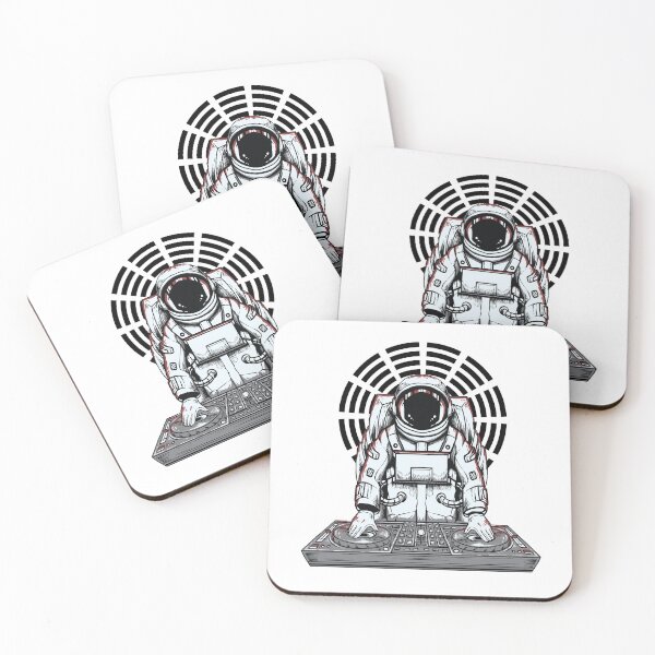 Item preview, DJ Astronaut playing music in space designed and sold by coffeeapparel.