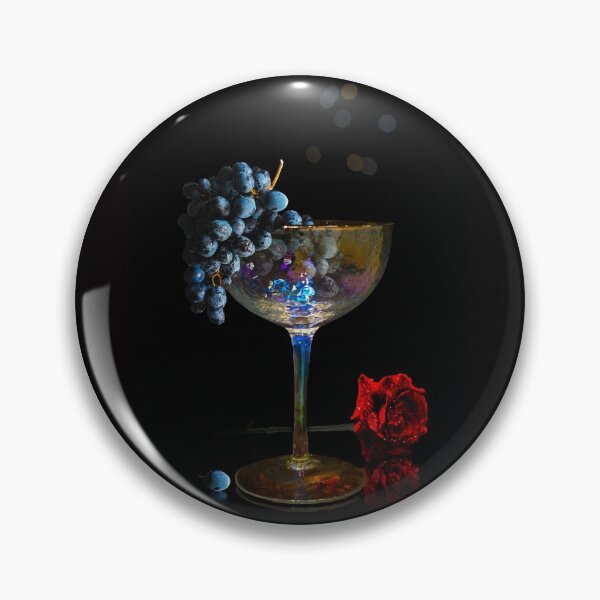 Item preview, Wine Glass Vignette (Red Rose) designed and sold by Alisonchambers2.