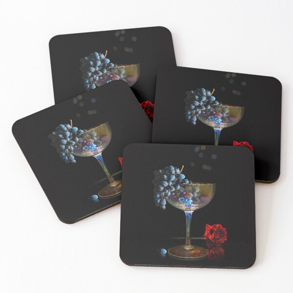 Item preview, Wine Glass Vignette (Red Rose) designed and sold by Alisonchambers2.