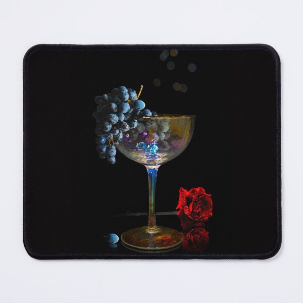 Item preview, Wine Glass Vignette (Red Rose) designed and sold by Alisonchambers2.