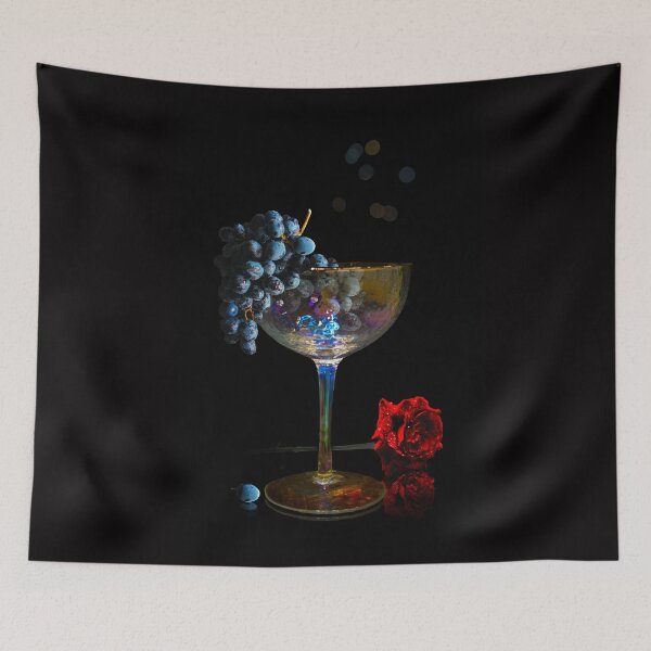 Item preview, Wine Glass Vignette (Red Rose) designed and sold by Alisonchambers2.