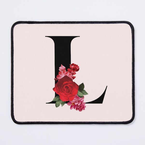 Item preview, Black Floral Letter L | English Alphabet Series designed and sold by BYNANA80.
