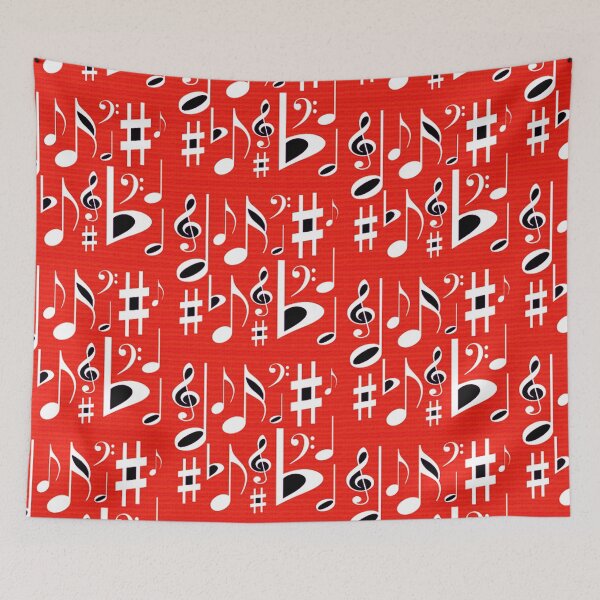 Item preview, Music Notes Red Retro Design designed and sold by SillaHoekstra.