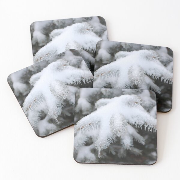 Item preview, Icy Colorado Blue Spruce Tree Branch Covered with Snow  designed and sold by JariHawk.