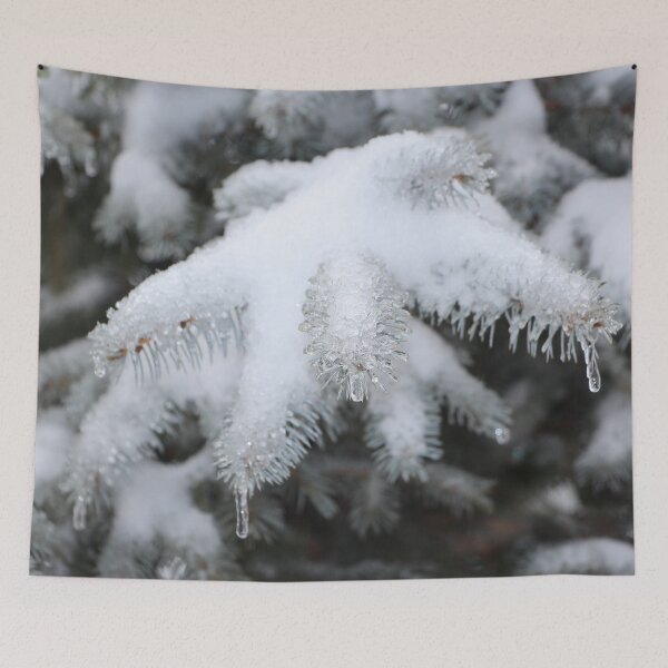 Item preview, Icy Colorado Blue Spruce Tree Branch Covered with Snow  designed and sold by JariHawk.