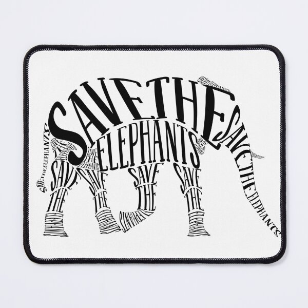 Item preview, Save The Elephants Typography designed and sold by DottirMcQueen.