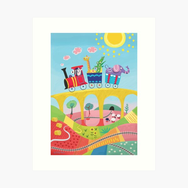 Aperçu de l'œuvre Art de pépinière de train d'animaux créée et vendue par emilykskinner.