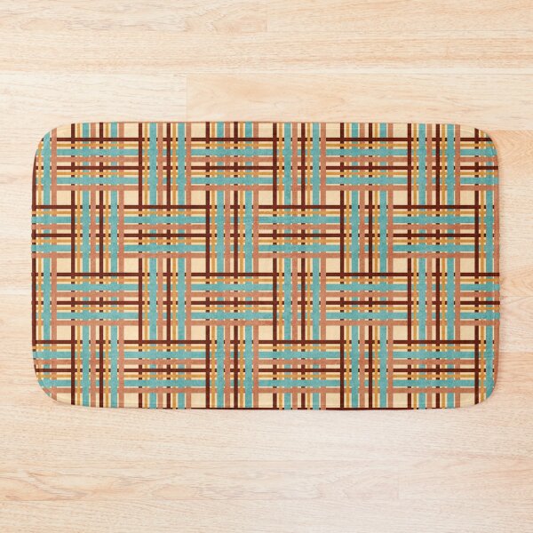 Item preview, Fall Plaid Repeat Pattern in Red, Teal, Yellow, Vanilla  designed and sold by Lavender Mint Graphics.