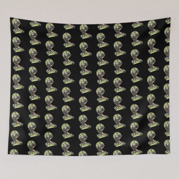 Item preview, DJ in mask playing on mixer on black  designed and sold by coffeeapparel.