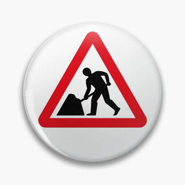 Item preview, UK Roadworks/Men at Work Road Sign designed and sold by MintGubbins.