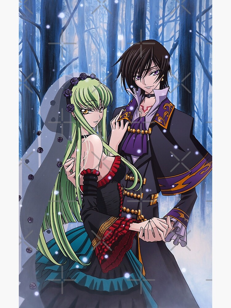 Immortal Black Wedding anime couple manga fanart Greeting Card by