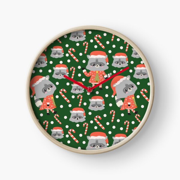 Item preview, Christmas Racoon Pattern Design Green designed and sold by racharanha.