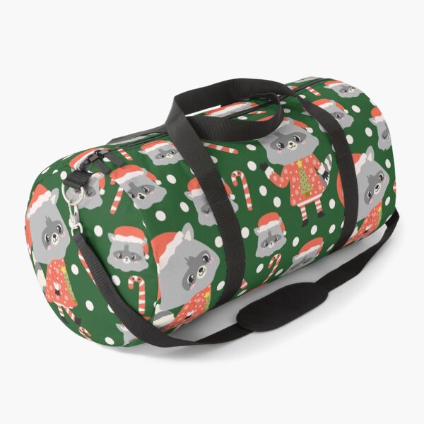 Item preview, Christmas Racoon Pattern Design Green designed and sold by racharanha.
