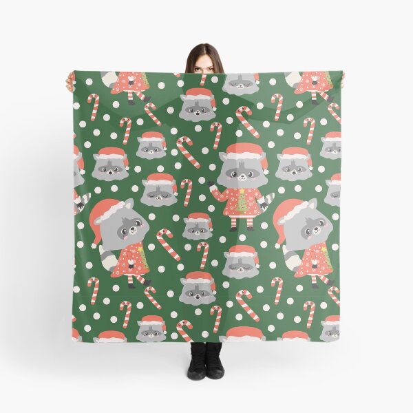 Item preview, Christmas Racoon Pattern Design Green designed and sold by racharanha.