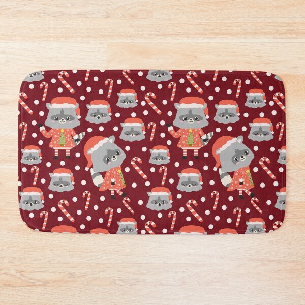 Item preview, Christmas Racoon Pattern Design Red designed and sold by racharanha.