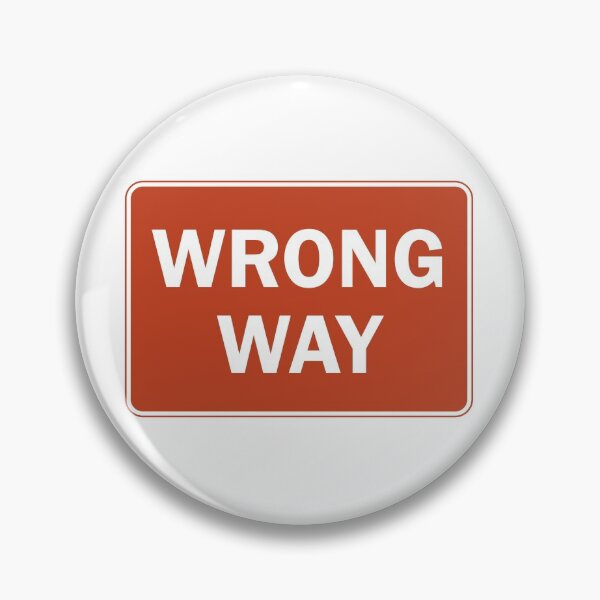 Item preview, US Wrong Way Road Sign - Red with white text designed and sold by MintGubbins.