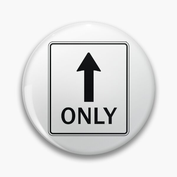 Item preview, US Ahead Only Road Sign - White with black text & arrow pointing up designed and sold by MintGubbins.