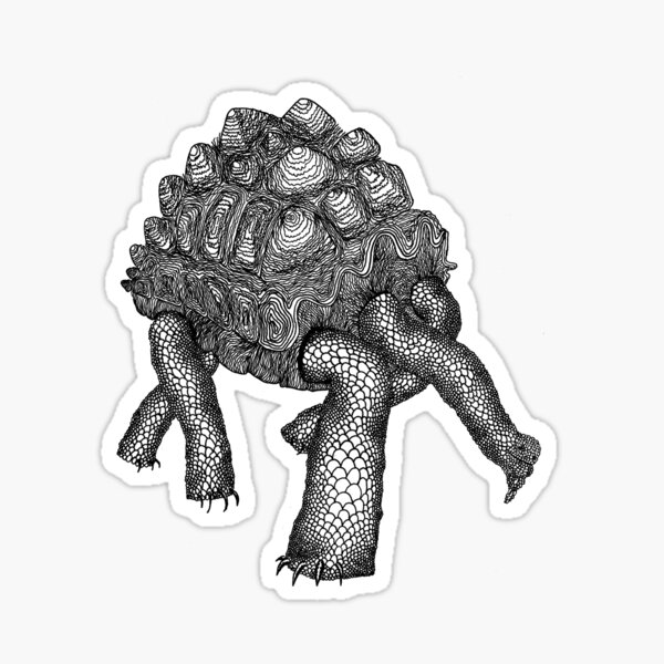 schwarze schildkröte Sticker