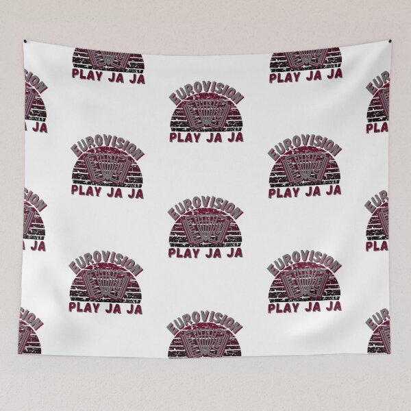 Item preview, Eurovision Play Ja Ja - Accordion Distressed Sunset Grey & Burgundy on white - Original by Boo-da-chay designed and sold by Boo-da-chay.