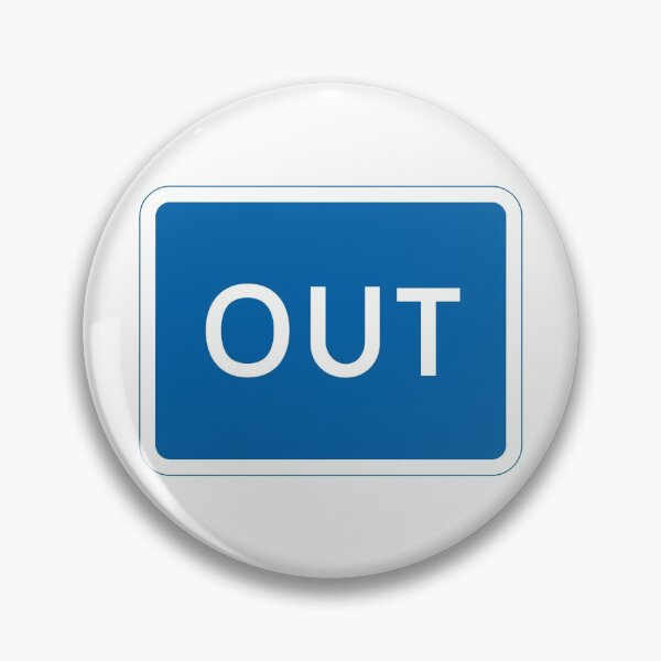 Item preview, UK Out Road Sign - Blue with white text designed and sold by MintGubbins.