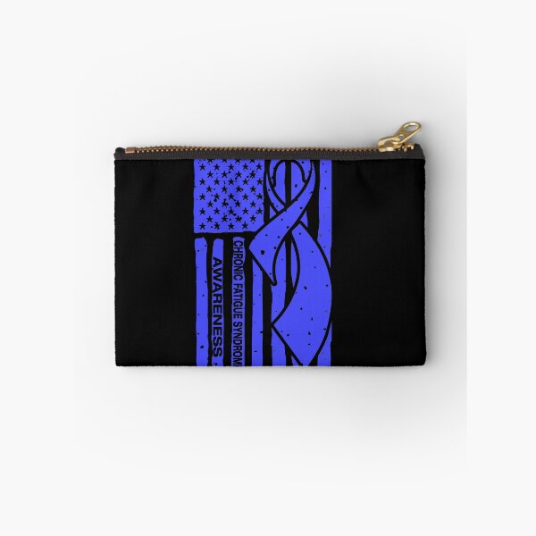 Item preview, Chronic Fatigue Syndrome Awareness Ribbon American Flag designed and sold by Tadmab.