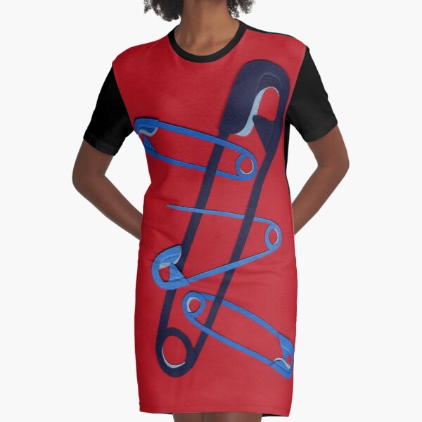 Safety Pin #28 Graphic Dress Graphic T-Shirt Dress