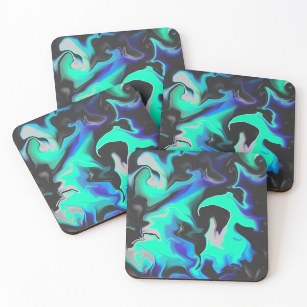Item preview, Eclectic Blue Liquid Abstract Swirl designed and sold by Quoppidou.
