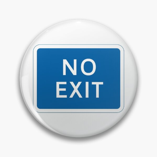 Item preview, UK No Exit Road Sign - Blue with white text designed and sold by MintGubbins.