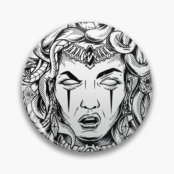 Item preview, Medusa Head Hand Drawn designed and sold by Klotho-Fashion.