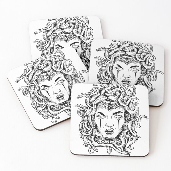 Item preview, Medusa Head Hand Drawn designed and sold by Klotho-Fashion.