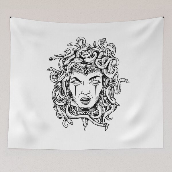 Item preview, Medusa Head Hand Drawn designed and sold by Klotho-Fashion.