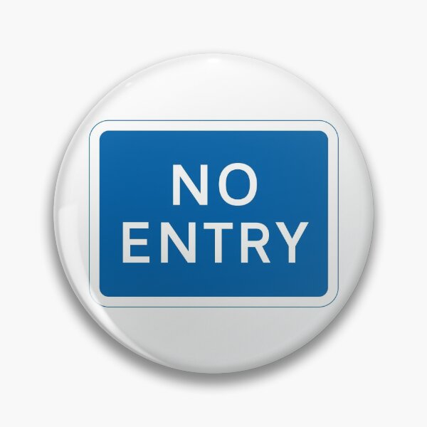 Item preview, UK No Entry Road Sign - Blue with white text designed and sold by MintGubbins.