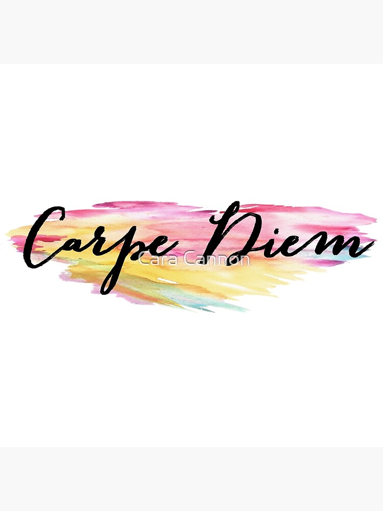 Carpe Diem Calligraphy Canvas Print for Sale by Cara Cannon