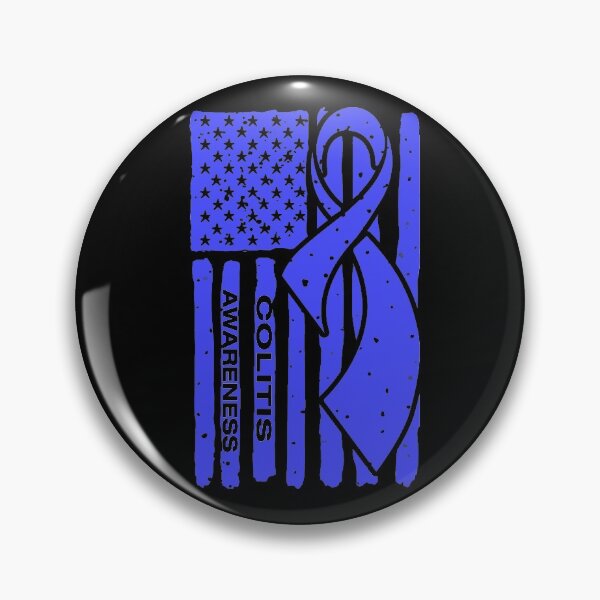 Item preview, Colitis Awareness Ribbon American Flag designed and sold by Tadmab.